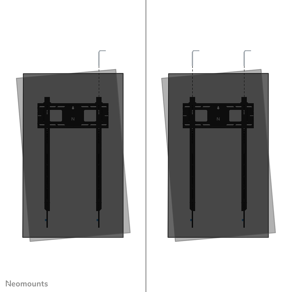 Neomounts WL30-750BL18P Heavy duty wall mount 50-98" - fixed - lockable - portrait - fast installation - TÜV